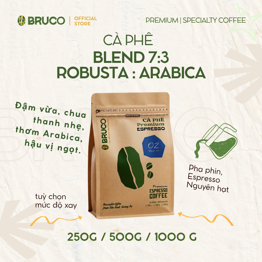 N02 - 500gr Cà Phê Rang Mộc Nguyên Chất Robusta Mix Arabica