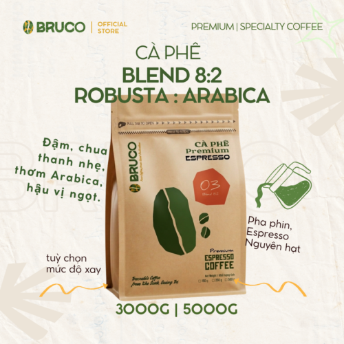 N03 - 3000gr - Cà Phê Rang Mộc Nguyên Chất Robusta Bolaven Laos x Arabica Khe Sanh