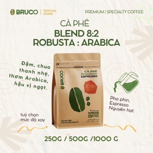 N03 - 1000gr - Cà Phê Rang Mộc Nguyên Chất Robusta Bolaven Laos x Arabica Khe Sanh