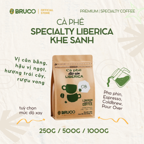N08 - 1000g - Speicialty Liberica Khe Sanh - Cà Phê Đặc sản Rang Mộc Nguyên Chất